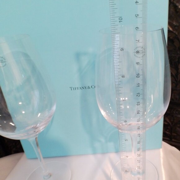Tiffany & CO Crystal White Wine Glasses Set of 2 - Picture 4 of 5